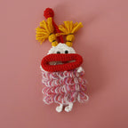 Funny Crochet Keychains Knitting Cute Sausage Mouth Doll Key Holder Knitted Storage Bag Keyrings For Car Keys Wholesale Custom