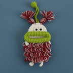 Funny Crochet Keychains Knitting Cute Sausage Mouth Doll Key Holder Knitted Storage Bag Keyrings For Car Keys Wholesale Custom