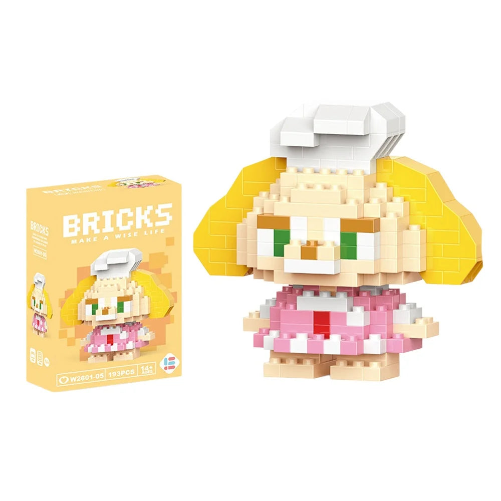 Disney 214 style Winnie LinaBell StellaLou Building Blocks Princess Cartoon Figrues Bricks Children's Assembly Toys Model Gift