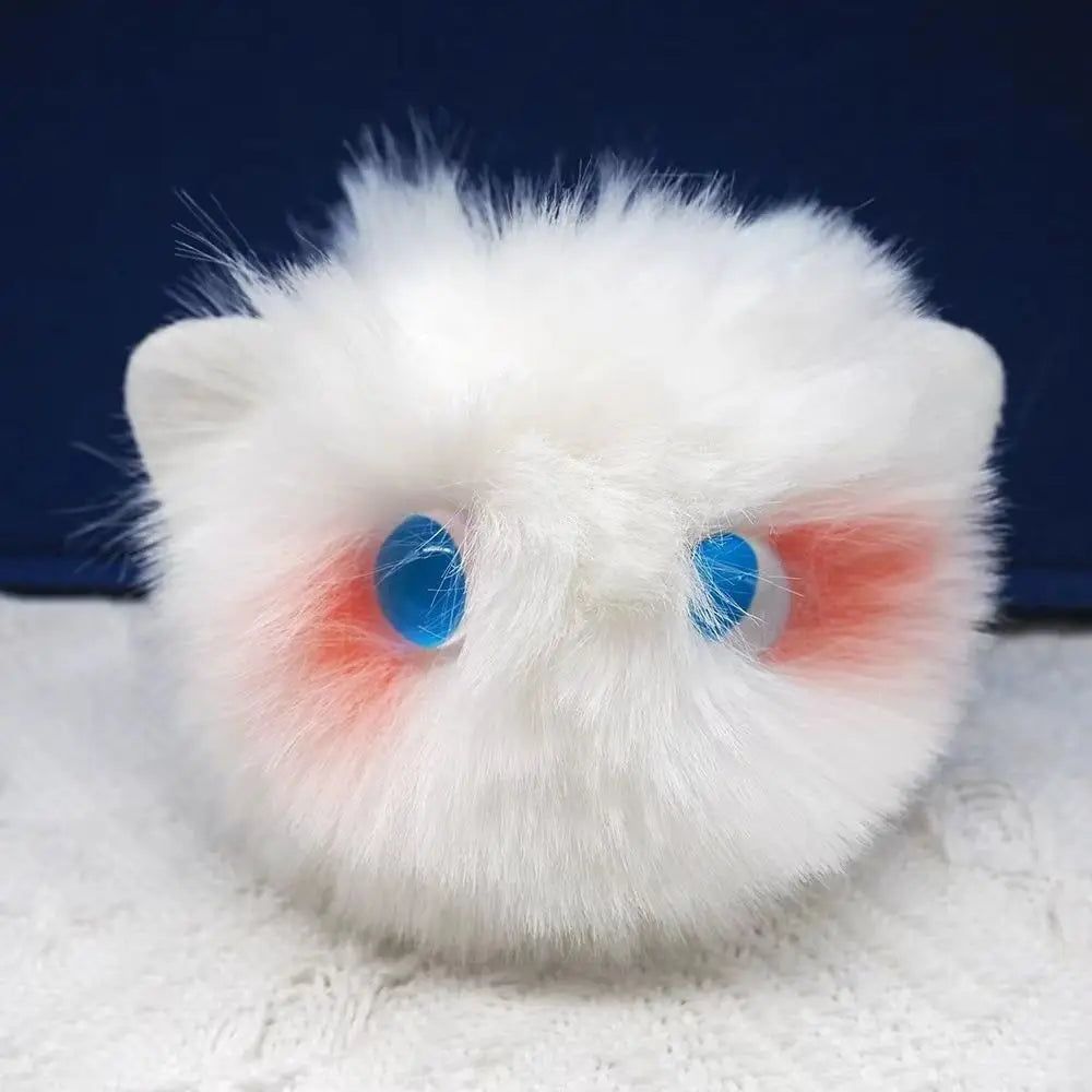 Blush Cat Ball Original Design Cartoon Handmade Plush Pendant Cat Keychain Girly Gift for Girls