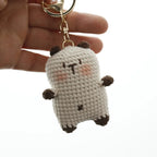 Exquisite Kitten Doll Crochet Keychain For Bag Pendant Knitted Small Cat Doll Keyrings Cute Kitten Keychain Custom Accessories