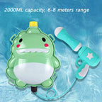 Children's Backpack 2000ml Water Gun Pull Type Large Capacity Storage Summer Funny Parent Interactive Cartoon Backpack Water Gun