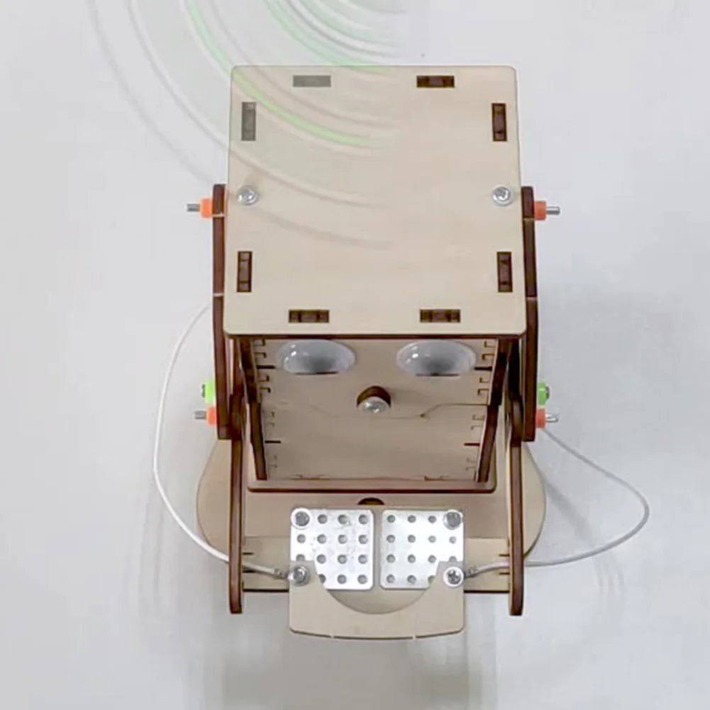 Robot Eating Coin Wood DIY Model Teaching Learning Stem Project for Kid Science Education Experiment Education Toy Assemble Kit