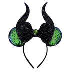 Mouse Ears Headband Cartoon Sequin Bows Headband Birthday Party Christmas Halloween Princess Cosplay Costume For Women Adult
