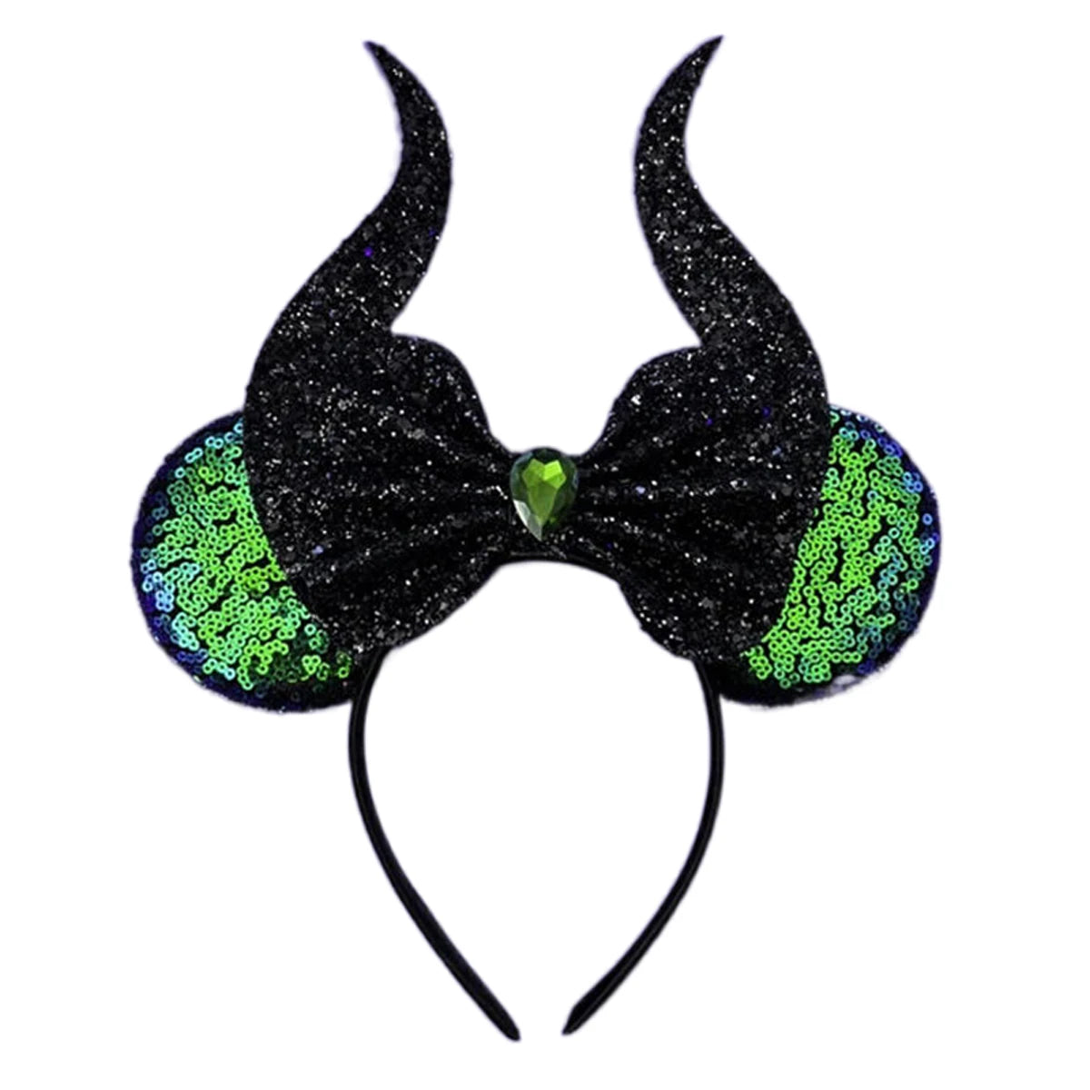Mouse Ears Headband Cartoon Sequin Bows Headband Birthday Party Christmas Halloween Princess Cosplay Costume For Women Adult