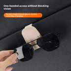 1/2Pc Sunglasses Holder Is Suitable for Car Sun Shades Magnetic Leather Sunglasses Clip and Ticket Clip Car Sunshade Accessories