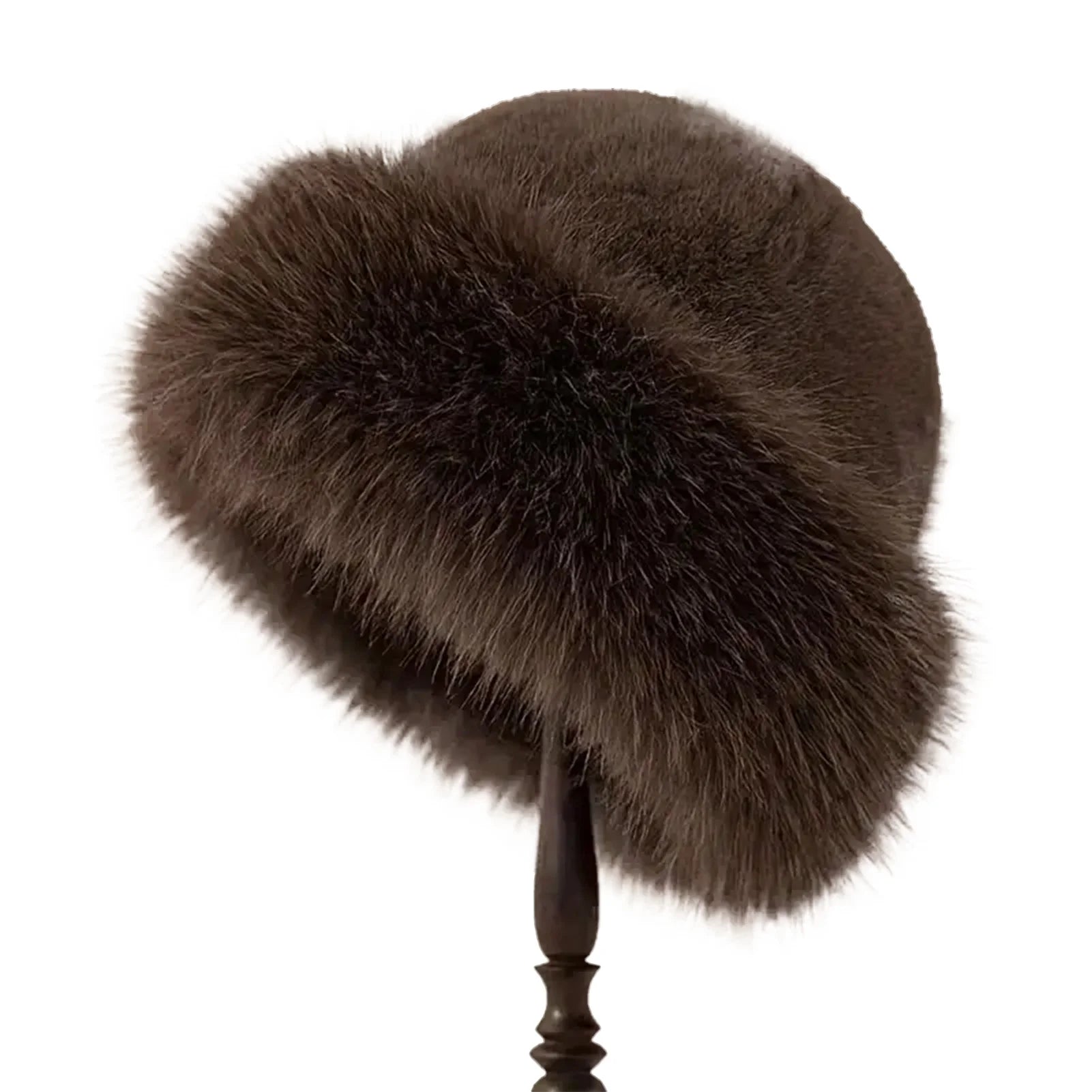 Plush Warm Fur Fluffy Beanie Hat for Winter Outdoor Comfort