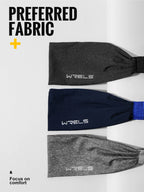 WRELS Sports Headbands Moisture Wicking Sweatbands for Running Breathable Headbands Elastic Non Slip Hairband for Women and Men