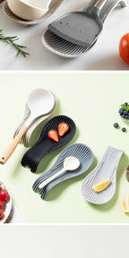 Silicone Kitchenware Tray, Kitchen Spatula, Soup Spoon, Silicone Spoon Holder, Household Thick Insulated Silicone Spoon Pad