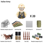 40/set World War II military building blocks National army soldier Character weapon assembly building block Children's toy gifts