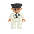 Big Size Figures Building Block Doll Family Farmer Pirate Worker Doctor Policemen Large Brick Compatible Build House Duploes Toy
