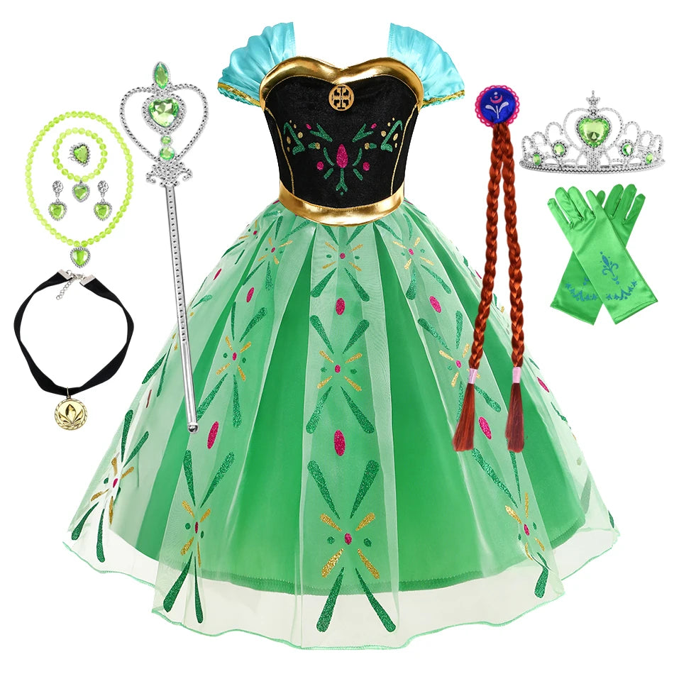 Girl Vestidos Costume Kid Dress Halloween Cosplay Children Birthday Carnival Party Dress Up 2-10 Year