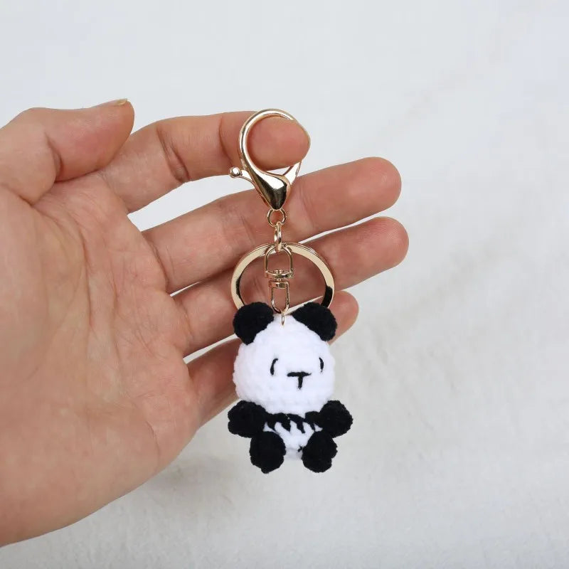 Mini Animal Doll Series Crochet Keychain Knitted Small Rabbit Doll Keyrings Mini Puppy Cute Keychain Wholesale Custom Accessory