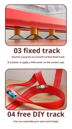 Net Bag/Box 13Ft/16.3Ft Flexible Track Toy & Mini Car DIY Competitive Rail Vehicle Game Educational Gift for Children Christmas