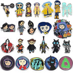Horror Animated Films Doll Enamel Pins Cartoon Character Role Brooch Lapel Badge Punk Halloween Jewelry Gift for Friend