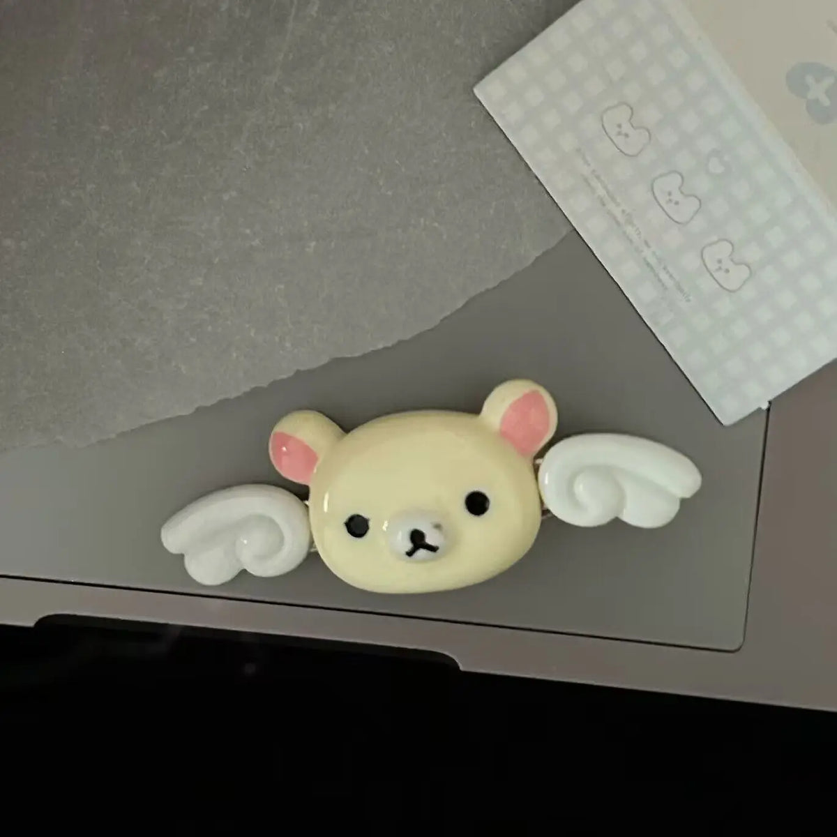 Kawaii Rilakkuma Bangs Side Clip Cartoon Cute Wave Point BB Hair Clip Lazy Bear Angel Winged Versatile Hairpin Birthday Gifts