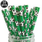 Soccer Theme Disposable Tableware Set Paper Plates Cups Napkins Tablecloth Boys Sports Football Birthday Party Decor Supplies