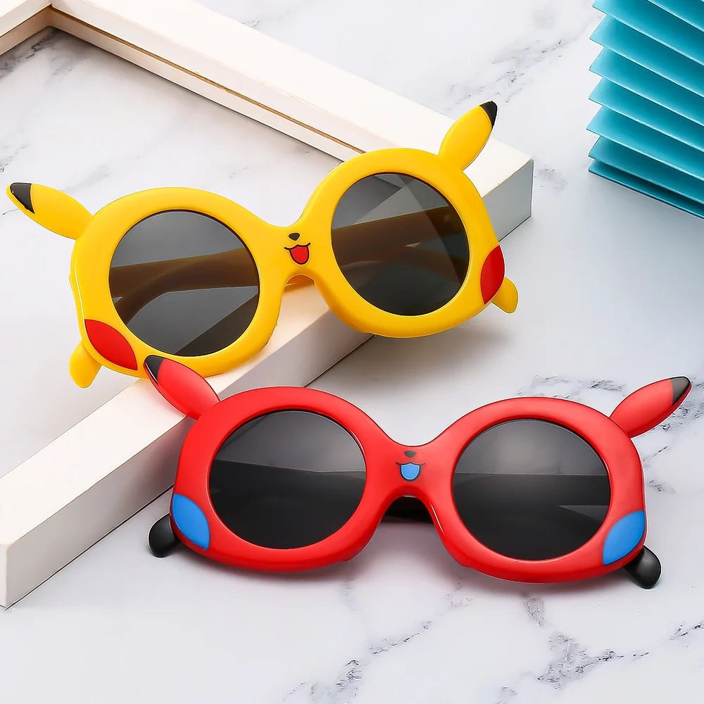 Cartoon Pikachu Outdoor Sun Protection Glasses Anime Pokemon Anti Glare Goggles Cute Vacation Travel Sunglasses Friend Gifts