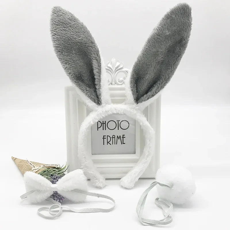 3pcs /set New June 1 Children's Day Holiday Party Activity Performance Animal Plush Rabbit Ears Hair Hoop Accessories Headdress