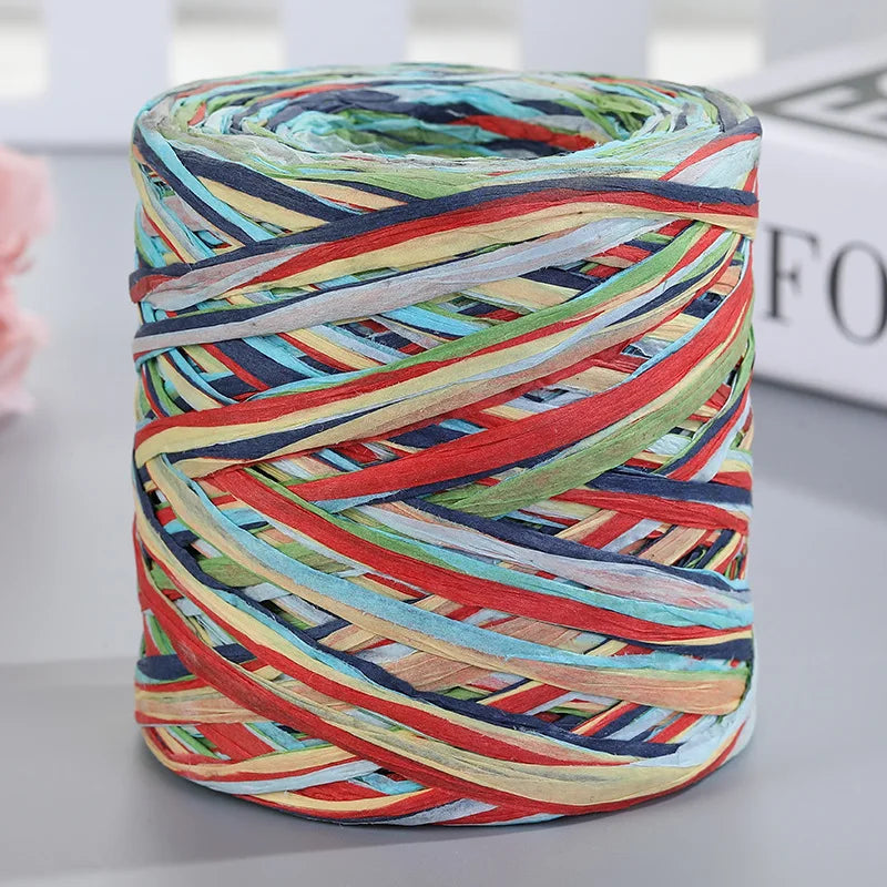 200M Raffia paper rope Straw Yarn For Knitting Crocheting Paper Threads DIY Handmade Summer Sunhat Beach Bag Freeshipping