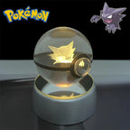 Pokemon 3D Crystal POKE BALL Figure Toys Snivy Dragonair Blastoise Venusaur Milotic Raichu Night Light LED Lamp Base Model Dolls