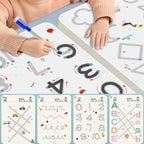 Magical Montessori Tracing Workbook Reusable Pen Control and Tracing Book for Kids Calligraphy and Drawing Educational Toys