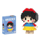 Disney 214 style Winnie LinaBell StellaLou Building Blocks Princess Cartoon Figrues Bricks Children's Assembly Toys Model Gift