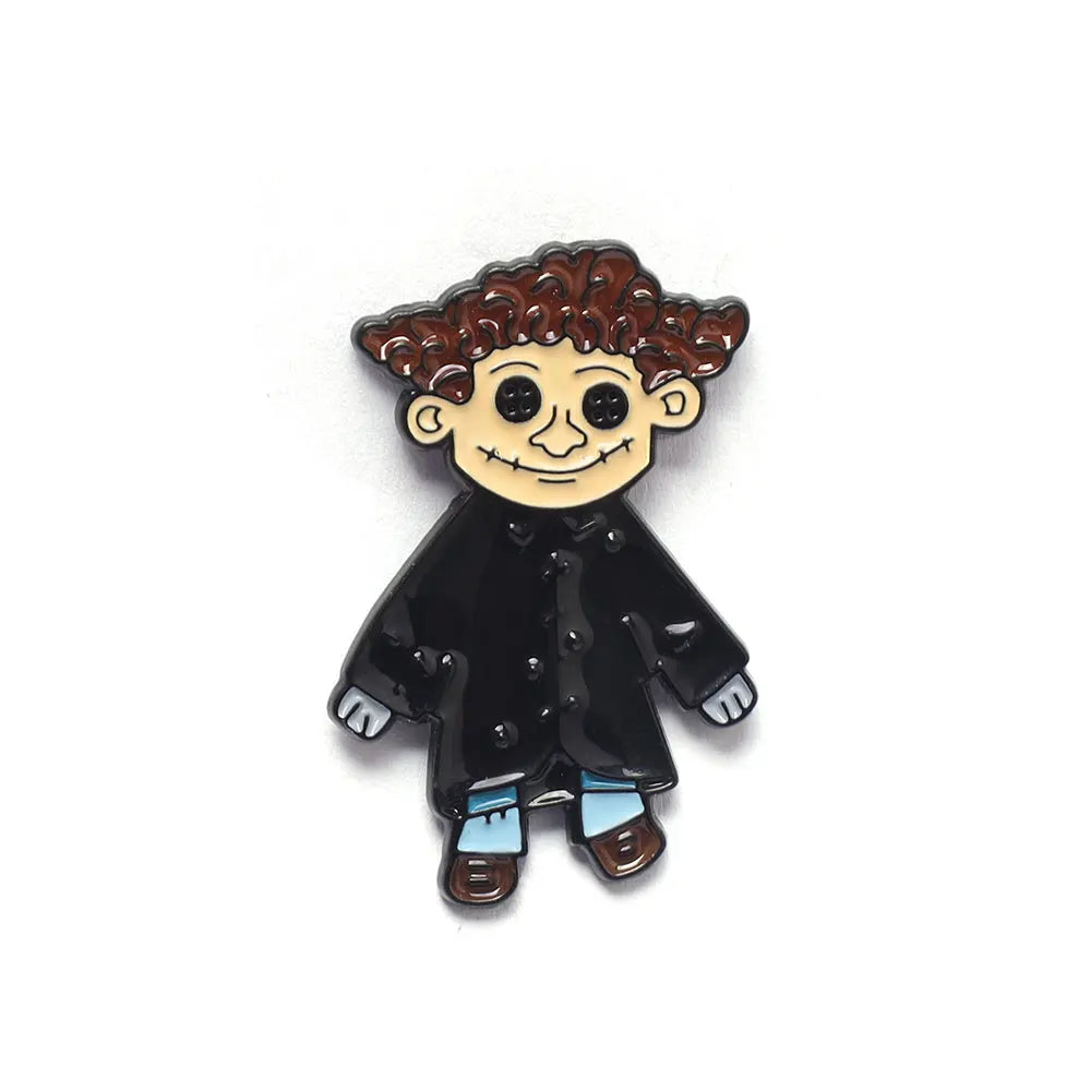 Horror Animated Films Doll Enamel Pins Cartoon Character Role Brooch Lapel Badge Punk Halloween Jewelry Gift for Friend