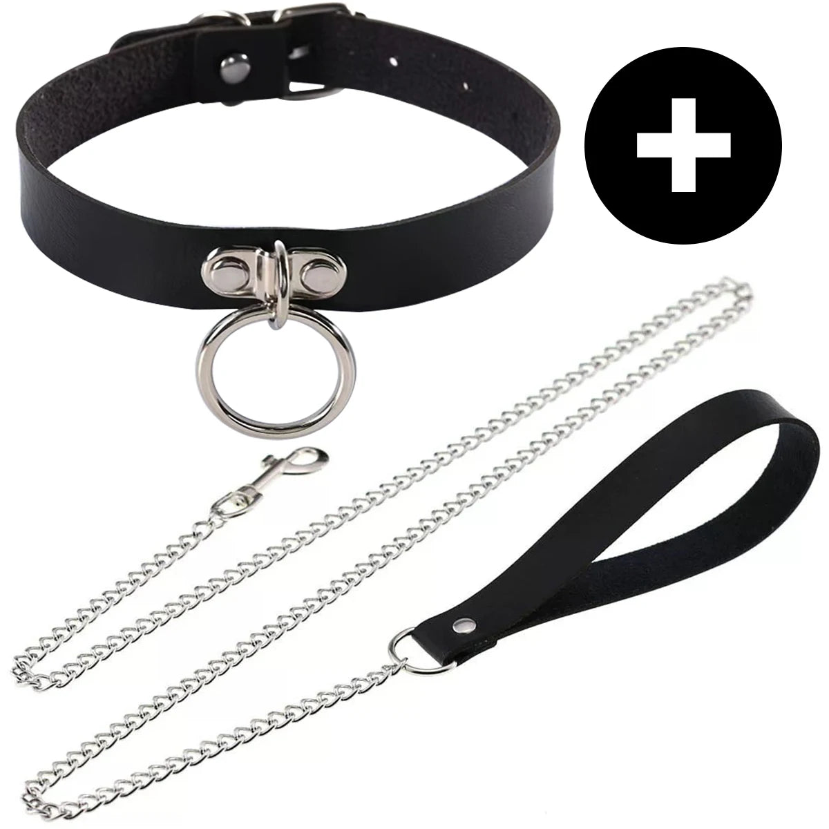 Gothic Punk Pu Leather Choker With O-Ring - Adjustable Collar Necklace For Women, Perfect For Halloween & Everyday Wear