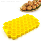 37 Grids Silicone Meatball Mold With Lid Honeycomb Rice Ball Maker Fish Balls Beef Balls Mold Meat Tools Kitchen Accessories
