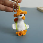 Cute Parrot Series Handmake Crochet Keychain Creative Small Bird Doll Keyring Gifts Knitted Parrot Keychain Custom Accessories