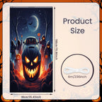 72.83x35.43 Inch Halloween Door Banner Polyester Ghost Hospital Scary Head Scene Decoration Halloween Party Supplies Photography