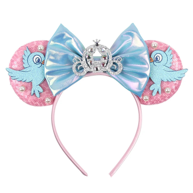Nieuwste Mickey Mouse Oren Hoofdband Kid Adult Festival Party Pailletten Strik Haarband Vrouwen Baby Girl Party Haar Accessories