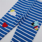 Jumping Meters New Arrival Girls Leggings Pant With Bee Embroidery Fashion Stripe Kids Skinny Pants Toddler Kids Pencil Pant