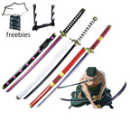 40incn Roronoa Zoro Katana Ninja Knife Sword Anime Cosplay Costume Zoro Real Size Japanese Katana Original Samurai Sabre Gift