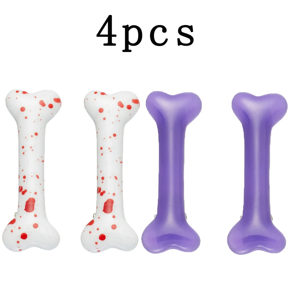 Cartoon Bone Hair Clip Dog Bone Hair Pins Hair Clamps Y2K Hair Accessories for Girls Women Halloween Costume