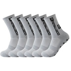 6Pairs/Lot FS Football Socks New Style Round Silicone Suction Cup Grip Anti Slip Soccer Socks Sports Men Baseball Rugby Socks