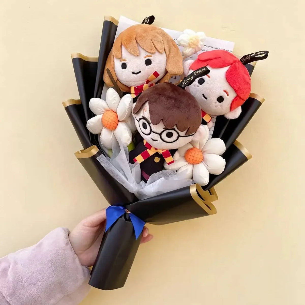 Anime Figures Harry Potter Stuffed Dolls Creative Handmade Bouquet Valentine Graduation Birthday Gifts For Kids