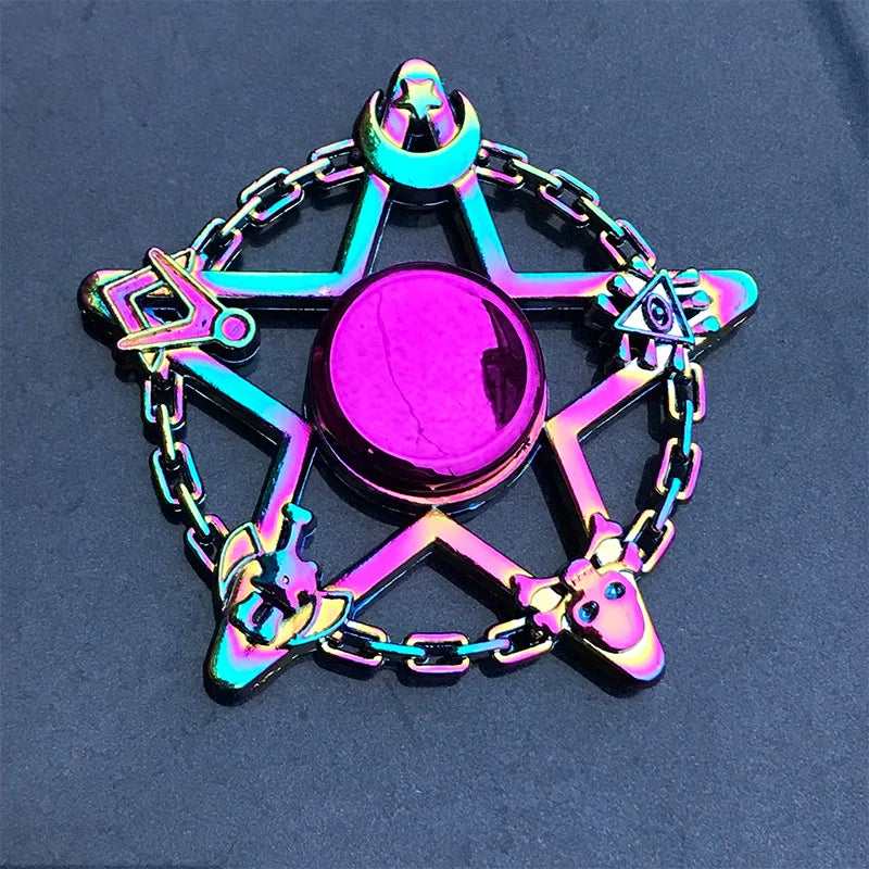 New Metal Rainbow Fidget Spinner Gradient Color R188 Mute Bearing EDC Hand Spinner Fingertip Gyro Anti-Anxiety Adult Toys Gifts