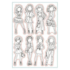 1 Sheet Human Body Silicone Clear Stamp Spine Brain Transparent Silicone Stamp Heart Lungs Rubber Stamp 4.3 x 6.3 Inch