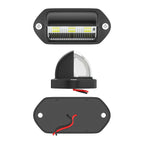2pcs White LED License Plate Light 12V 24V DC Waterproof 6-SMD License Plate Lamp Taillight For Truck SUV Trailer
