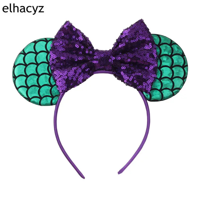 2026 Chic Embroidery Sequin Ears Headband Classical DOT Bow Hairband For Girls Women Party Head Wear Kids DIY Hair Accessories