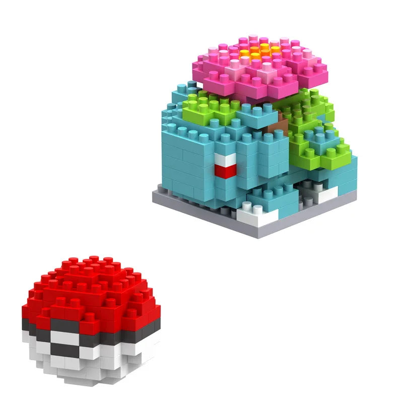 75 Style Pokemon Building Blocks Assembly Anime Picachu Charizard Doll Blastoise Bulbasaur Gengar Bricks Toy for Kid Gift