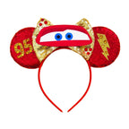 Mouse Ears Headband Cartoon Sequin Bows Headband Birthday Party Christmas Halloween Princess Cosplay Costume For Women Adult