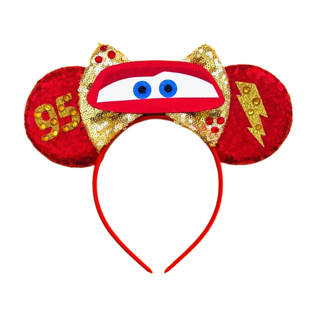 Mouse Ears Headband Cartoon Sequin Bows Headband Birthday Party Christmas Halloween Princess Cosplay Costume For Women Adult