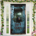 72.83x35.43 Inch Halloween Door Banner Polyester Ghost Hospital Scary Head Scene Decoration Halloween Party Supplies Photography