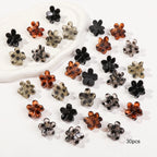12/24/30Pcs Mini Flower Hair Claw Clips Pack for Women Girl Cute Hair Accessories Creaseless Styling for Bangs Tiny Hair Styling