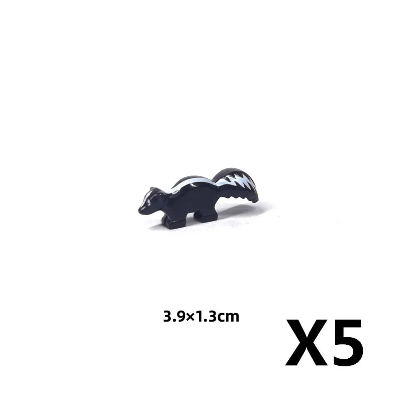 MOC Animal Scene Building Blocks Zoo Ducks Cat Dog Penguin Eagle Dove Wolf Bear Deer Shark Snake Mice Sheep DIY Toys Bricks K055