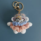 Cartoon Animal Doll Series Handmake Crochet Keychain Cute Sheep Doll Keyrings Crochet Puppy Keychains Gifts Custom Accessories