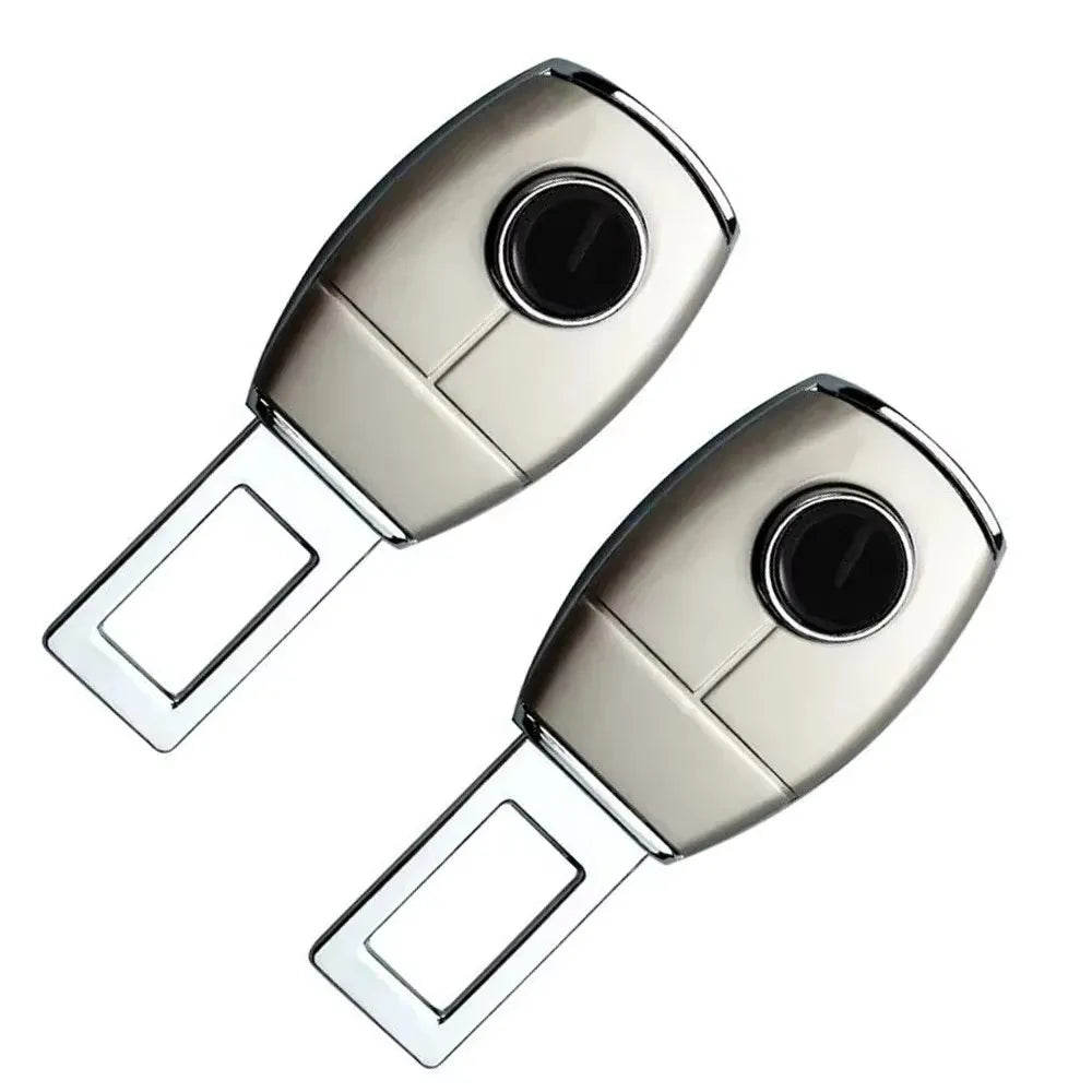 1/2PCS Car Seat Belt Clip Extender Safety Seatbelt Lock Buckle Plug Thick Insert Socket Extender Safety Buckle For Tesla Porsche